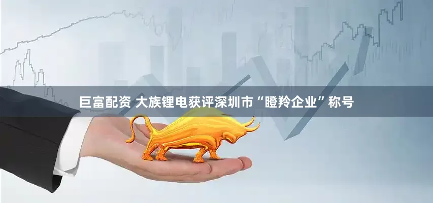巨富配资 大族锂电获评深圳市“瞪羚企业”称号